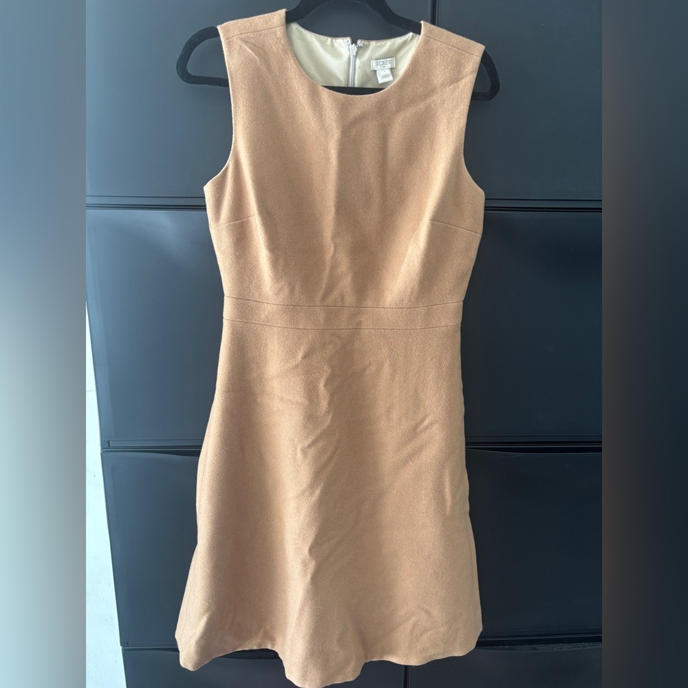 J. Crew Tan Wool Mini Dress